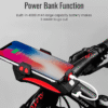 Phone Holder, Horn, Power Bank Charger, LED