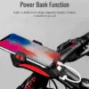 Phone Holder, Horn, Power Bank Charger, LED