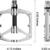 Rock Bros Pedals 2017-12EBK-05 ROCKBROS Mountain Bike Pedals 9/16" MTB Flat Bicycle Pedal 2017-12E