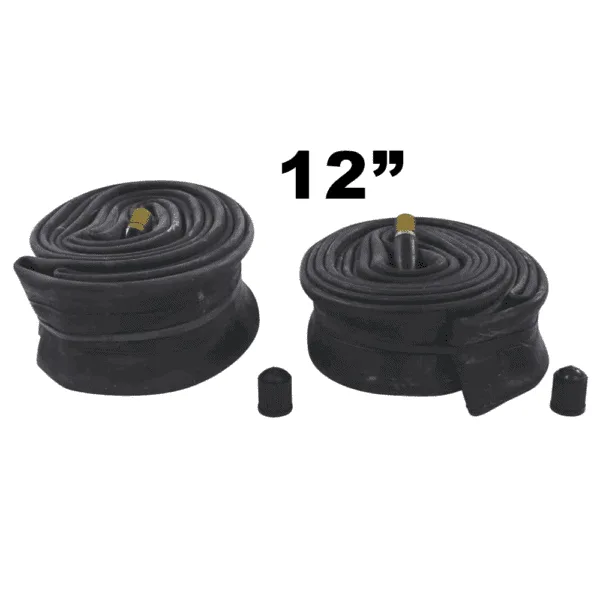12-Butyl-Tubes-with-Schrader-Valves Bicycle Inner Tube 12" x 1.75/2.125 (Schrader Valve)
