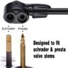 Dual-Valve Pump Head for Schrader (American/Car) and Presta (French) Valves