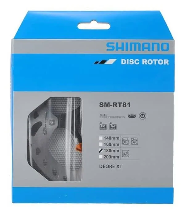 Shimano Deore XT 180mm SM-RT81 Center Lock Brake Disc Rotor