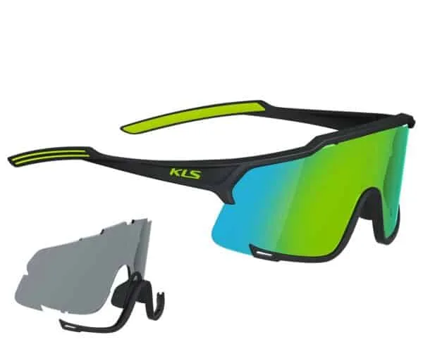 Sunglasses KELLYS DICE, Shiny Black-Lime