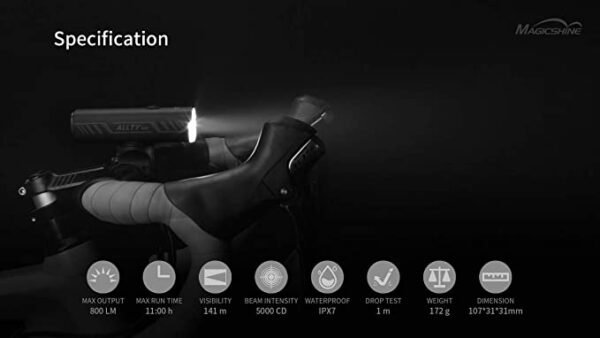 MagicShine RN800 Bicycle Cycling Bike Front Light 800 Lumens - Image 8