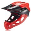 java full face helmet red JAVA Full Face Mountain Bike MTB Helmet - Red