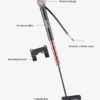 Sahoo Mini Air Pump with Readout Pressure Gauge 80 PSI