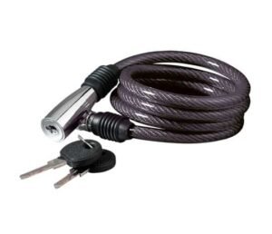 kls beat black cable lock KLS BEAT BLACK 1000mm Cable Lock w/Keys
