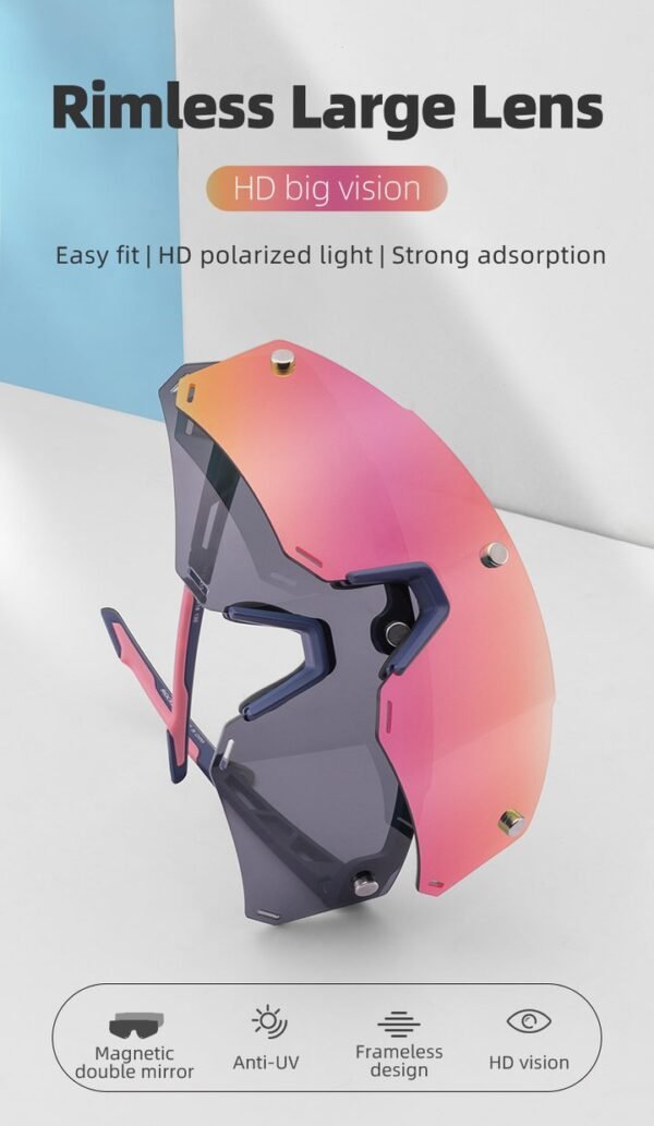 ROCKBROS 2-in-1 Bicycle Sunglasses Polarized with Magnetic Lenses - Image 14