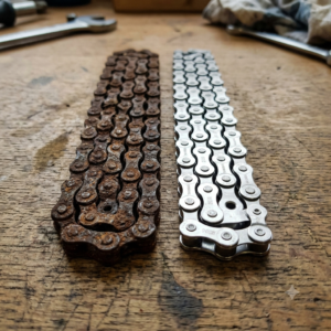 Non-Removable Bicycle Chain Rust Removal - Service