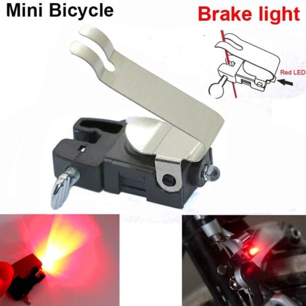 Mini Waterproof Bicycle Brake Light for Mechanical Disc Brakes and all Pull Brakes