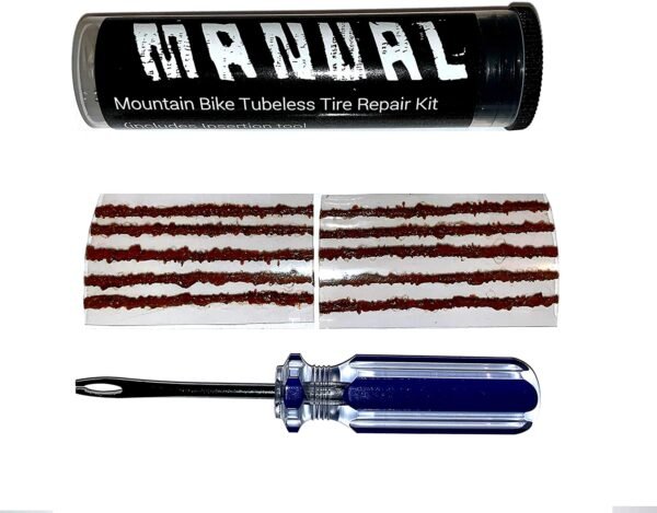 MANUAL Tubeless Tire Repair Kit Road and MTB Bacon Strips Plus Insertion Tool