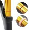 fork kit installed MUQZI 34mm MTB Dust Seal for Suspension Fork Maintenance High-Density Lubricating Sponge