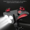RockBros 4 in 1 Light 319B-03 ROCKBROS 4 In 1 Multifunctional Bike Light -319B Black Red