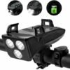 RockBros 4 in 1 Light 319B-04 ROCKBROS 4 In 1 Multifunctional Bike Light -319B Full Black