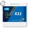 KMC X11- 11 Speed Silver Black Chain for Road Bikes & Mountain Bikes