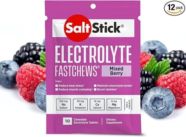 SaltStick - Mixed Berry - FastChews Chewable Electrolyte Tablets - 1 Packet - 10 tablets - Image 2