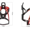 Rockbros Double Color Plastic Bottle Cages - Black Red