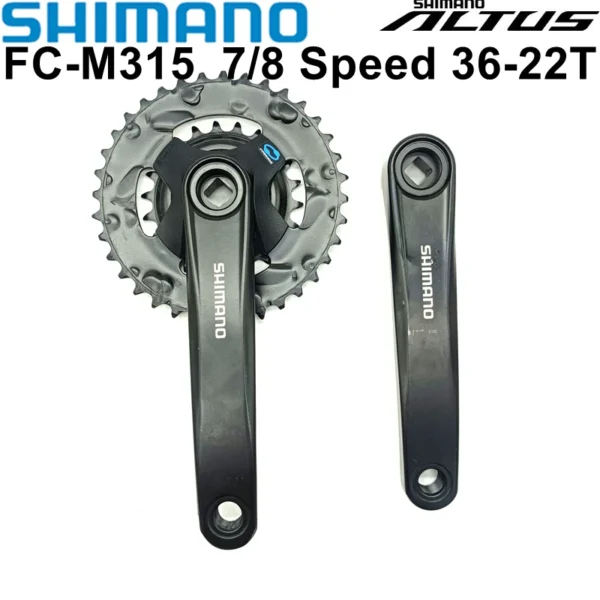 Shimano Altus FC-M315 MTB Bike Cranset 7/8 Speed Square Hole Crankset 36-22T