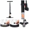 Upten Bicycle Aluminum Floor Air Pump with Gauge 200Psi