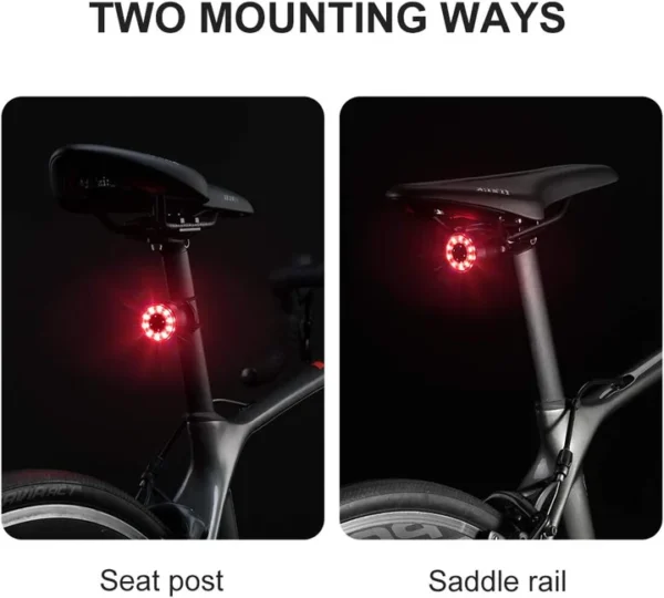 ROCKBROS Q1 Samurai Colorful Bike Tail Light Rechargeable - Image 2
