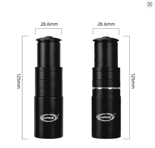 WAKE Bicycle Fork Stem Riser 125 mm Bike Stem Height Extender for Road Mountain Bike - Image 6