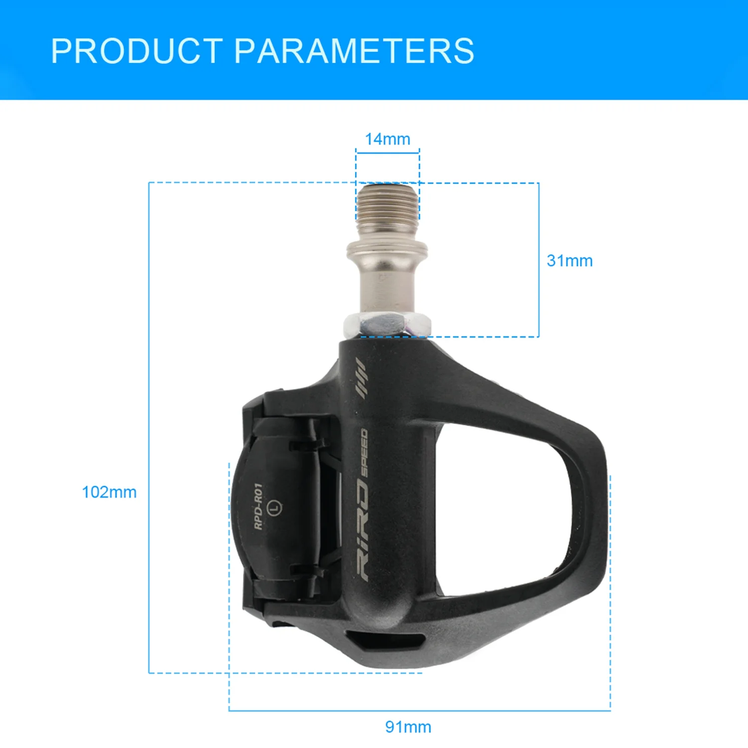 RIRO SL Road Bike Pedals 272g with SPD Cleats - Set - Image 5