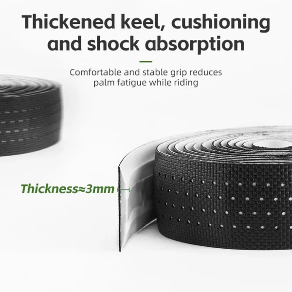 ROCKBROS Soft EVA Breathable Non-slip Bicycle Handlebar Tape - Black/White