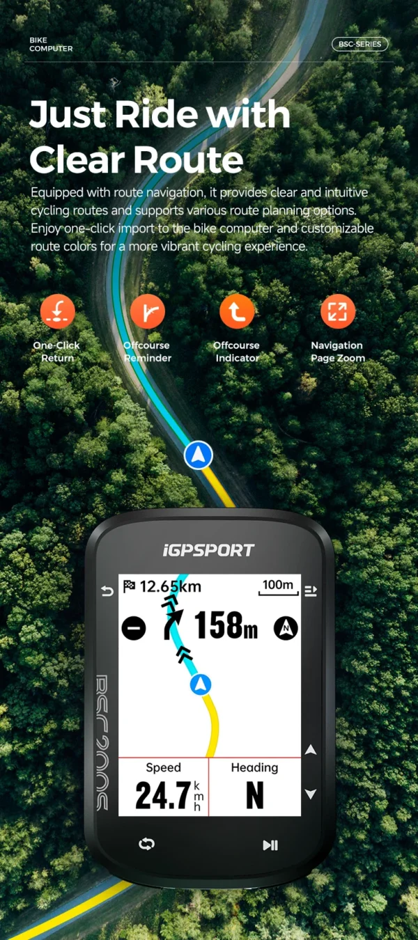 iGPSPORT BSC200S GPS Cycling Computer with Navigation
