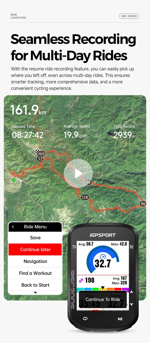 iGPSPORT BSC200S GPS Cycling Computer with Navigation