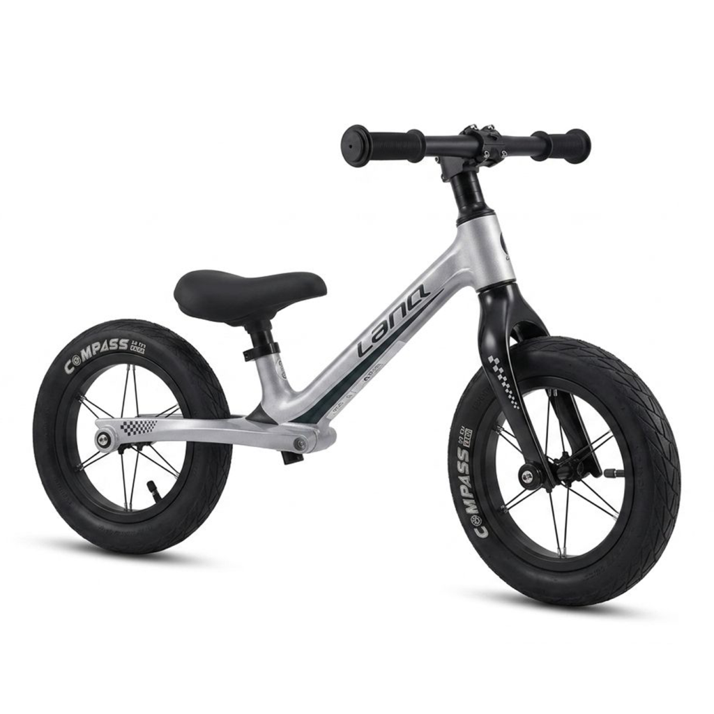 12" Balance Bike with mid suspension For Children From 1.5 to 5 years old - Silver